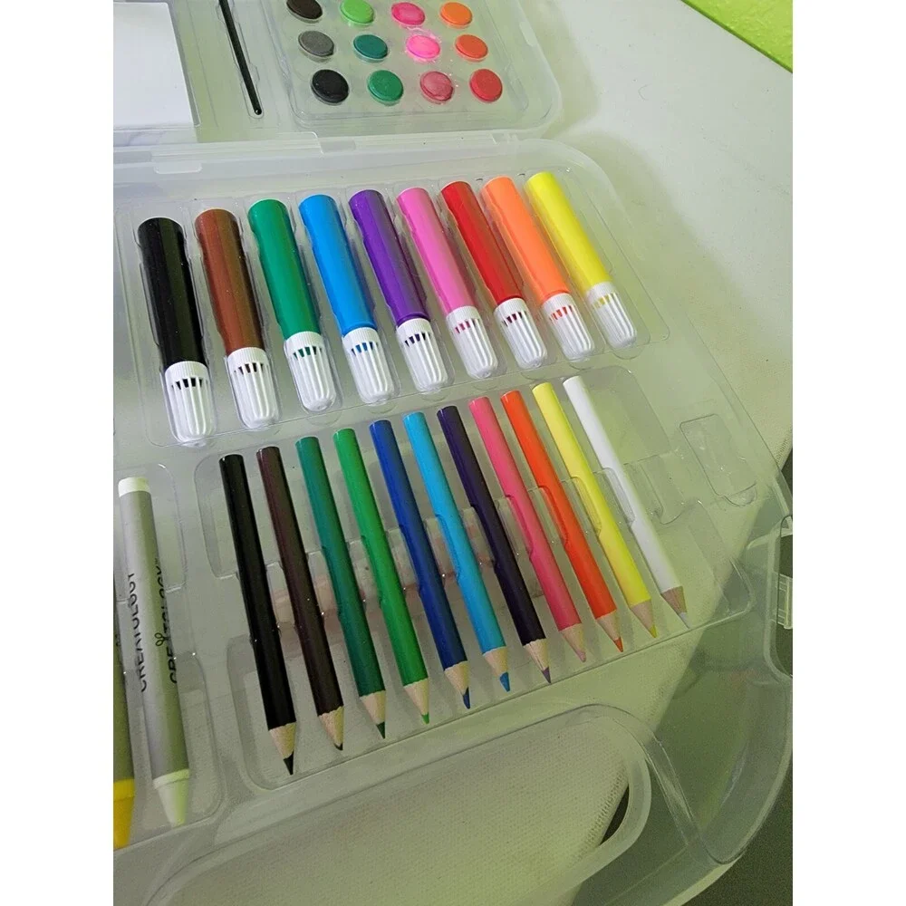 Creatology Kids Art Tote 99/100 Pieces Crayons Paint Markers Pencils